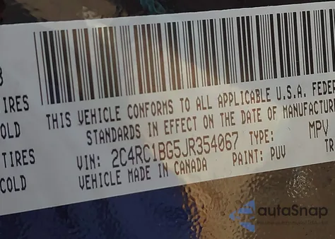 2018 Chrysler Pacifica Touring L z USA, uszkodzony, nr VIN 2C4RC1BG5JR354067